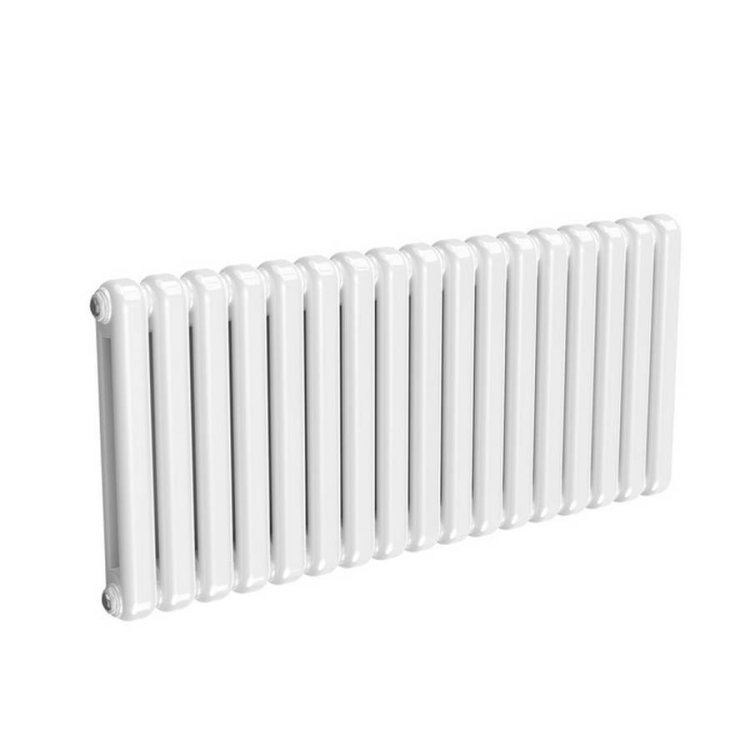 Reina Coneva Horizontal White Mild Steel Designer Single Radiator 550 x 1210mm