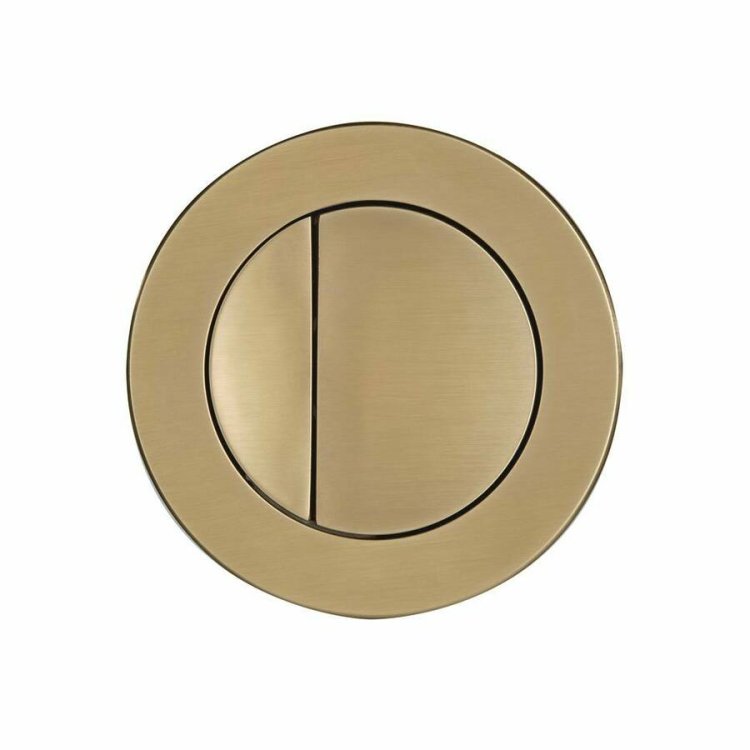 Tavistock Round Brushed Brass Flush Button