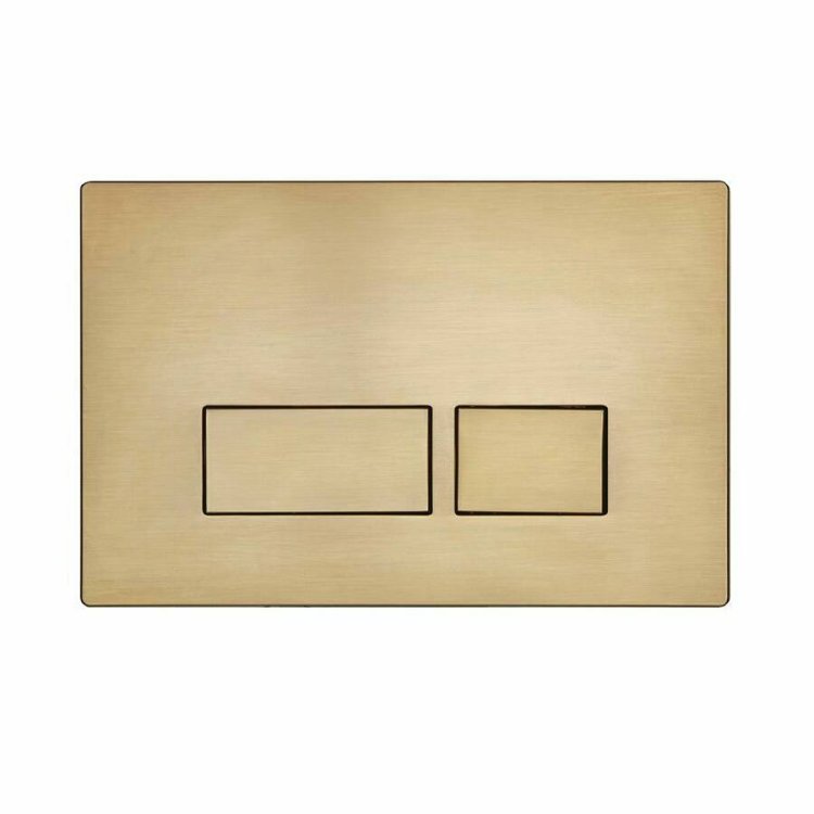 Tavistock Square Brushed Brass Flush Plate