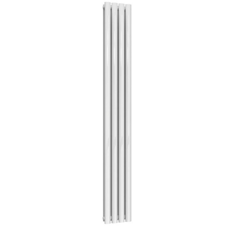 Reina Neva Vertical White Mild Steel Designer Double Radiator 1800 x 236mm