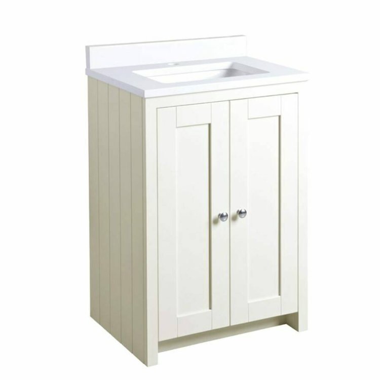 Tavistock Lansdown 600mm Linen White Underslung Vanity Unit