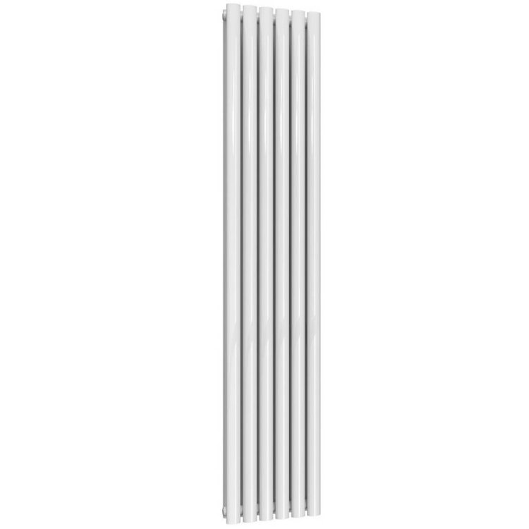 Reina Neva Vertical White Mild Steel Designer Double Radiator 1800 x 354mm