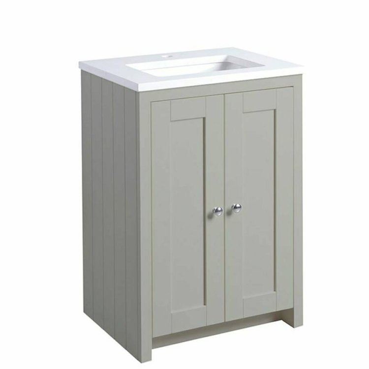 Tavistock Lansdown 600mm Pebble Grey Underslung Vanity Unit