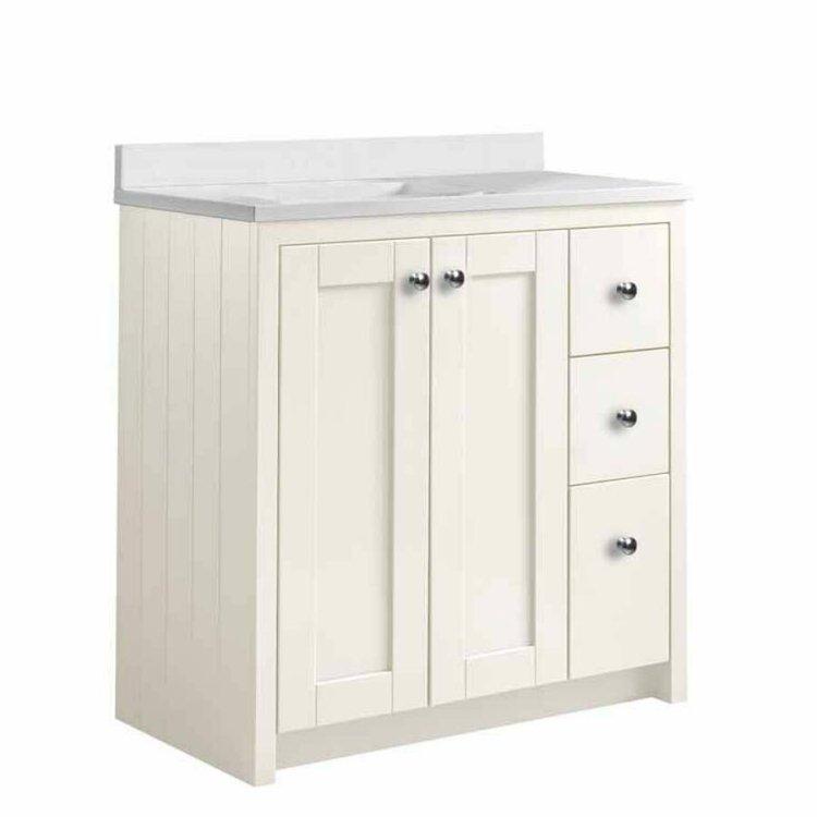 Tavistock Lansdown 800mm Linen White Underslung Vanity Unit