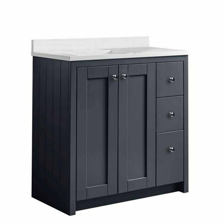 Tavistock Lansdown 800mm Matt Dark Grey Underslung Vanity Unit