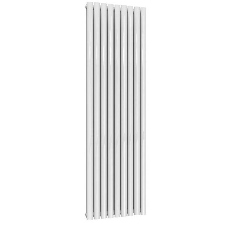 Reina Neva Vertical White Mild Steel Designer Double Radiator 1800 x 531mm