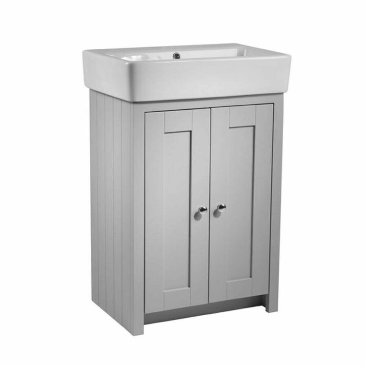 Tavistock Lansdown 575mm Pebble Grey Freestanding Vanity Unit