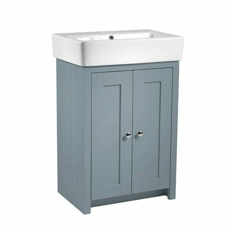 Tavistock Lansdown 575mm Mineral Blue Freestanding Vanity Unit