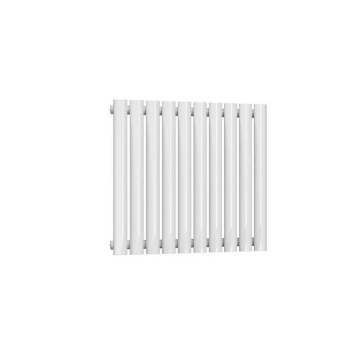 Reina Neva Horizontal White Mild Steel Designer Double Radiator 550 x 590mm