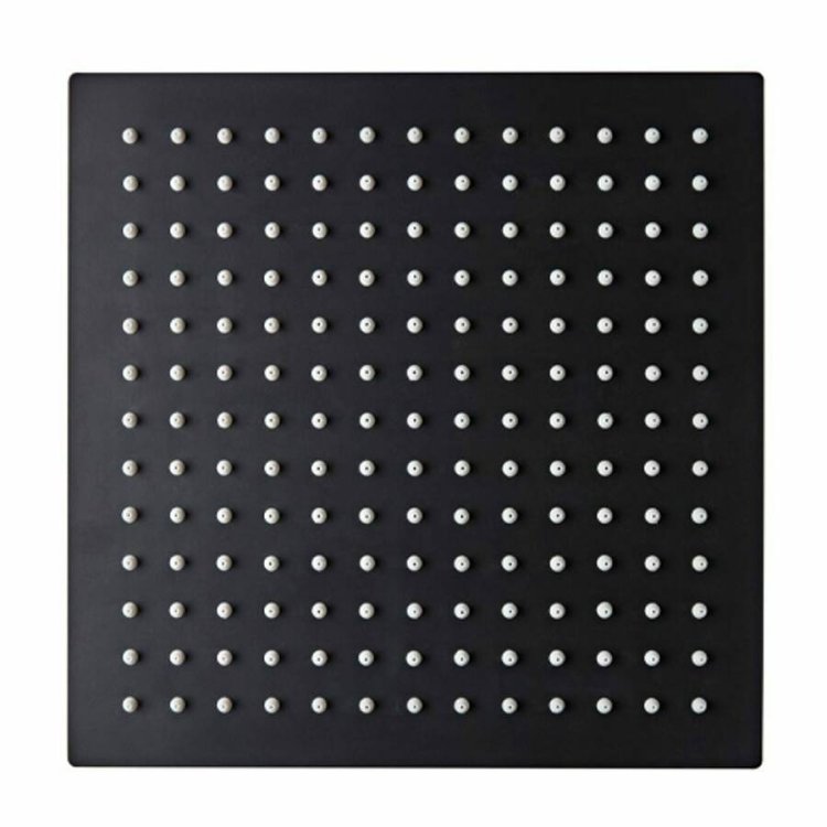 Tavistock Black Square 250mm Fixed Shower Head