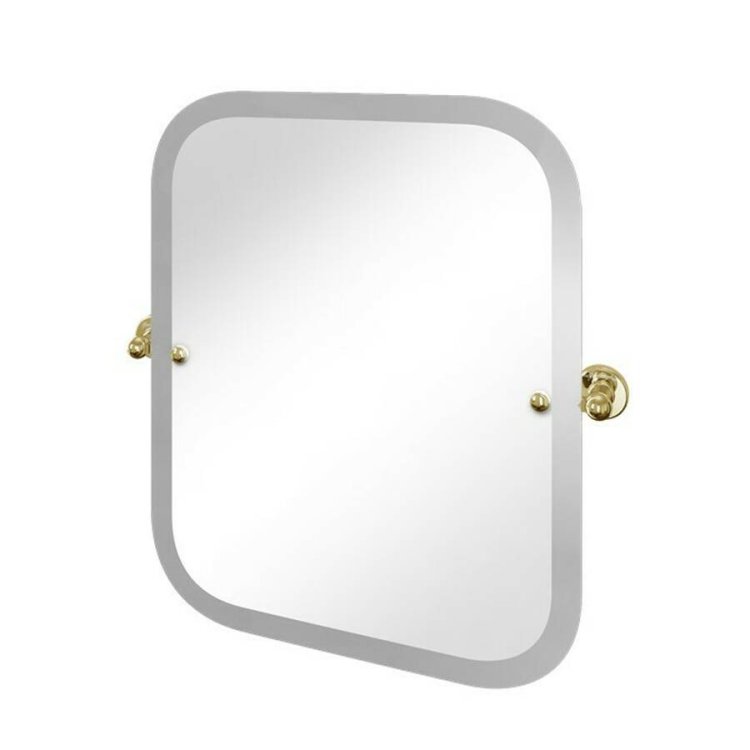 Burlington Rectangle Swivel Mirror in Gold