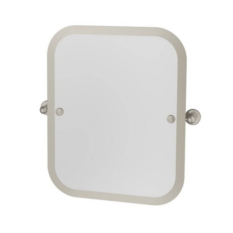 Burlington Rectangle Swivel Mirror in Brushed Nickel