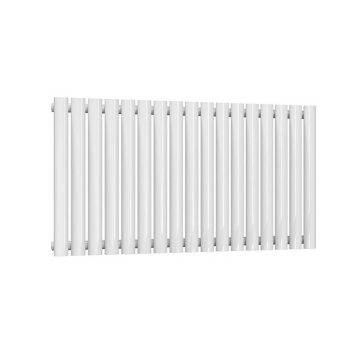 Reina Neva Horizontal White Mild Steel Designer Double Radiator 550 x 1003mm