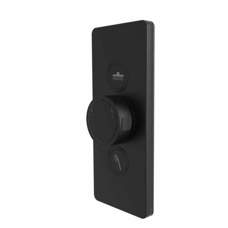 Tavistock Axiom Black Dual Function Push Button Shower Valve