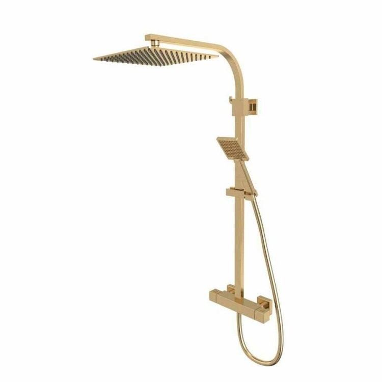 Tavistock Index Brushed Brass Dual Function Exposed Shower System