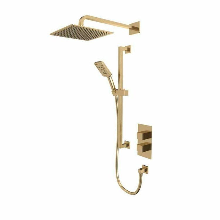 Tavistock Index Brushed Brass Dual Function Concealed Shower System