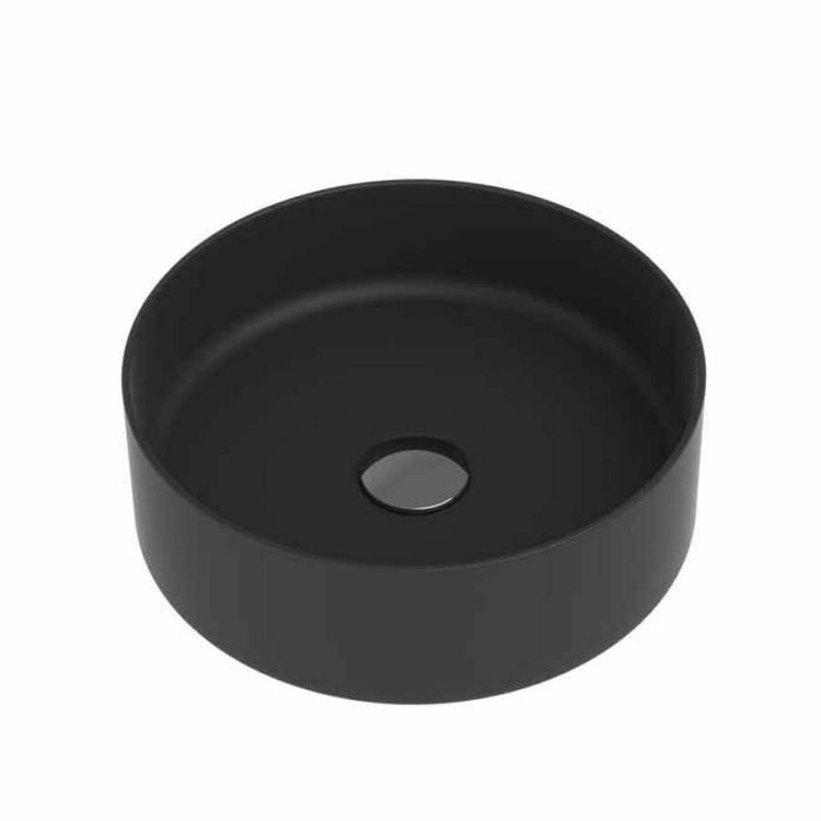 Tavistock Fen Black Round Countertop Basin