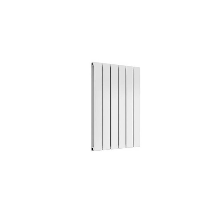 Reina Flat Horizontal White Mild Steel Designer Double Radiator 600 x 440mm