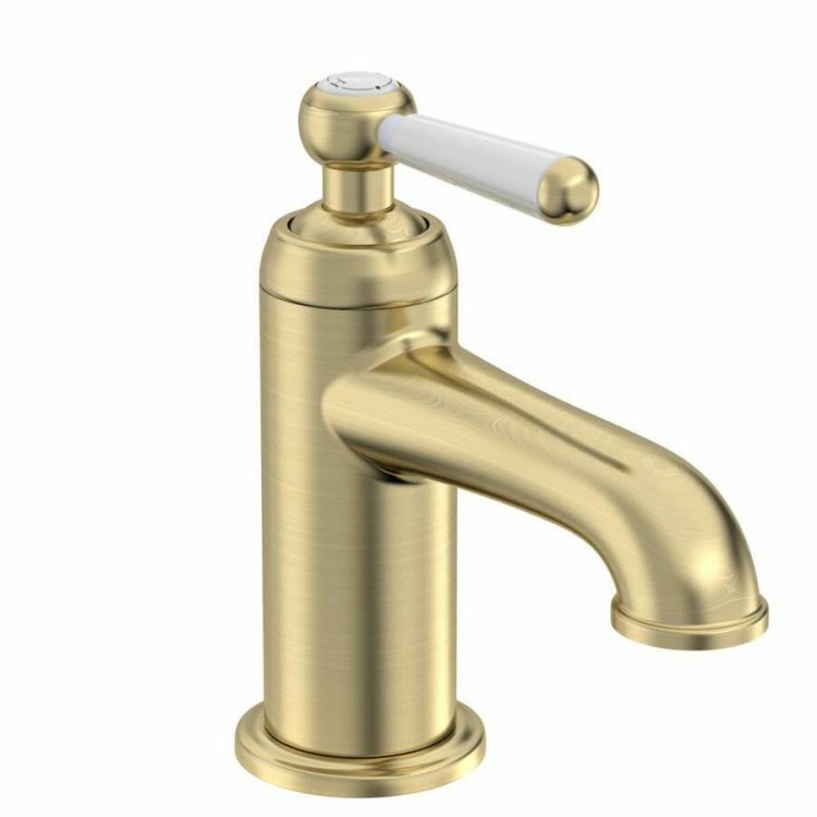 Tavistock Lansdown Brushed Brass Mono Basin Mixer with Click Waste