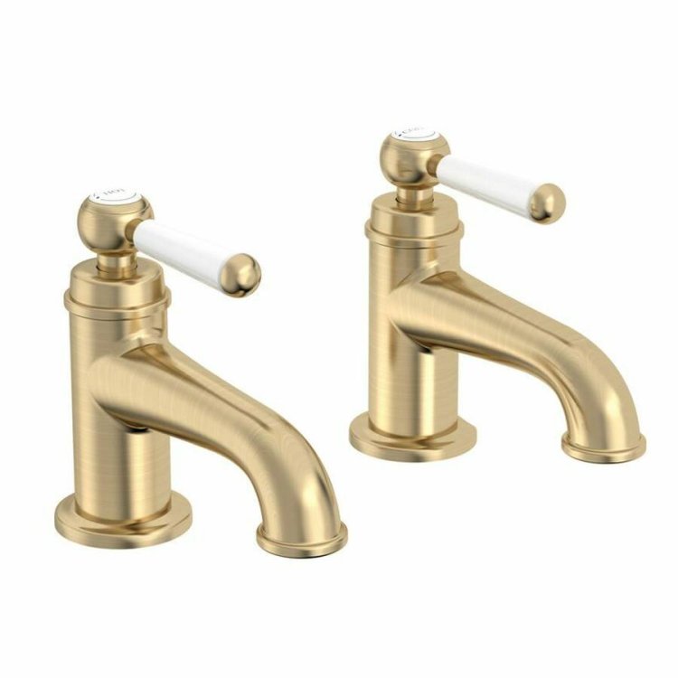 Tavistock Lansdown Brushed Brass Basin Taps