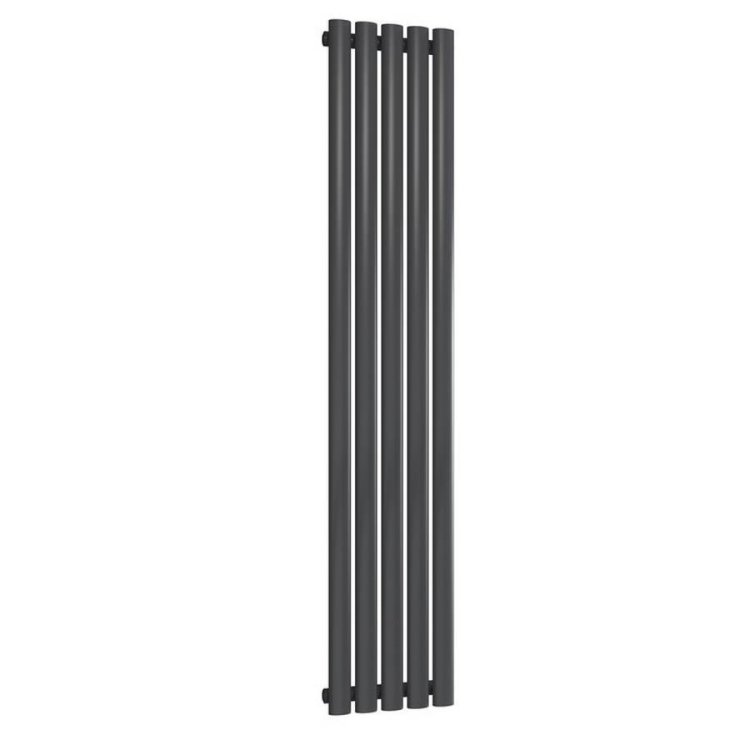 Reina Neva Vertical Anthracite Mild Steel Designer Single Radiator 1500 x 295mm