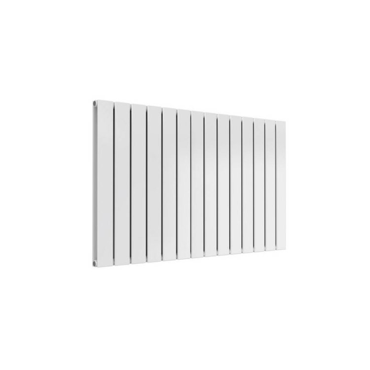 Reina Flat Horizontal White Mild Steel Designer Double Radiator 600 x 1032mm