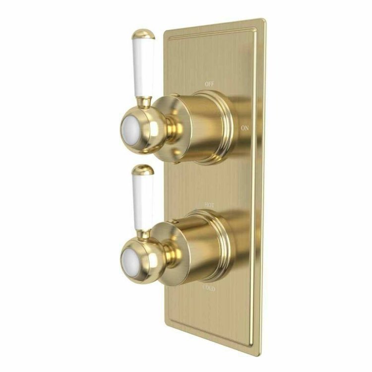 Tavistock Lansdown Brushed Brass Dual Outlet Concealed Shower Valve