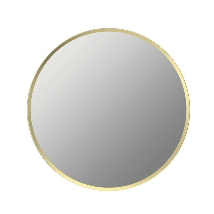 Ajax Gedney 500mm Brushed Brass Round Mirror