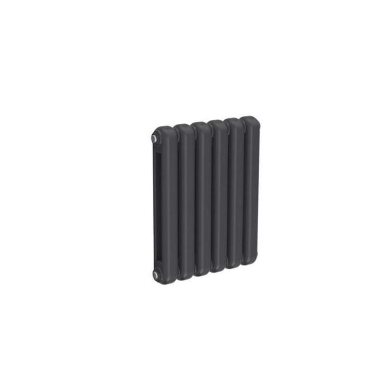 Reina Coneva Horizontal Anthracite Mild Steel Designer Single Radiator 550 x 440mm