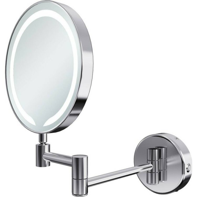 Ajax Bywood Chrome Round LED Cosmetic Mirror