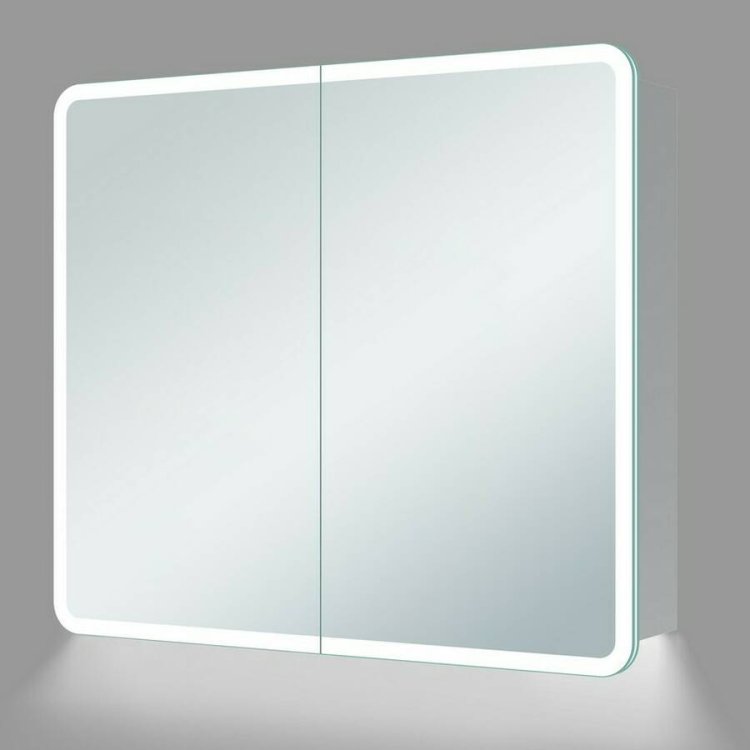 Ajax Allington 700 x 600mm Rectangular 2 Door LED Mirror Cabinet