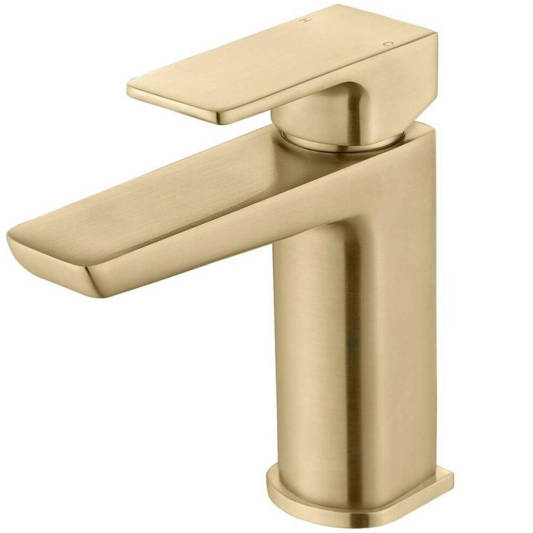 Ajax Burgh Brushed Brass Basin Mixer and Waste