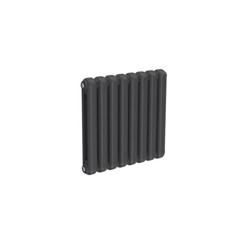 Reina Coneva Horizontal Anthracite Mild Steel Designer Single Radiator 550 x 580mm