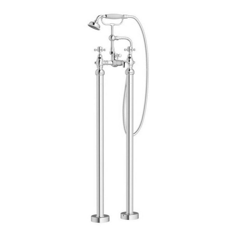 Ajax Trent Chrome Floor Standing Bath Shower Mixer