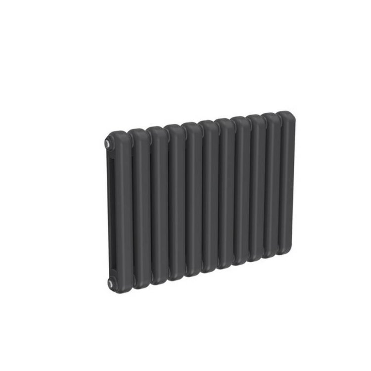 Reina Coneva Horizontal Anthracite Mild Steel Designer Single Radiator 550 x 790mm