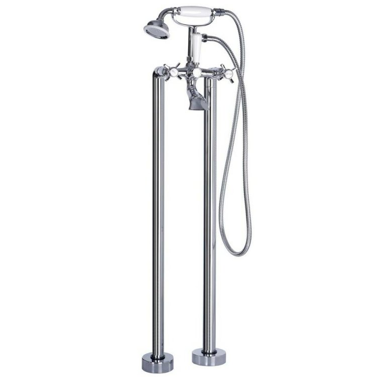 Ajax Lud Chrome Floor Standing Bath Shower Mixer