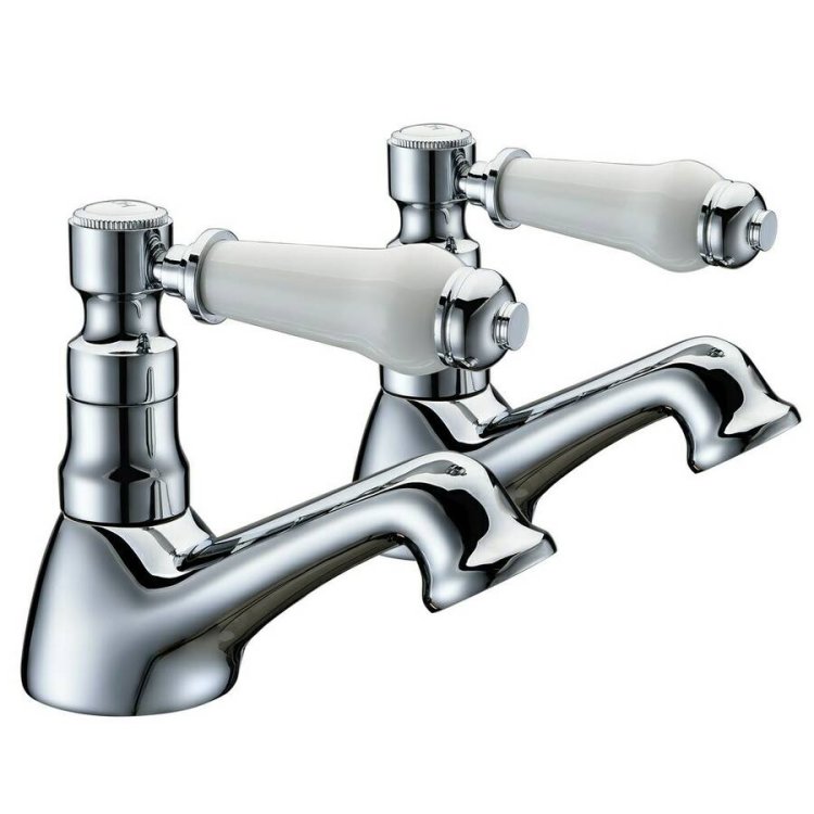 Ajax Brant Chrome Basin Pillar Taps