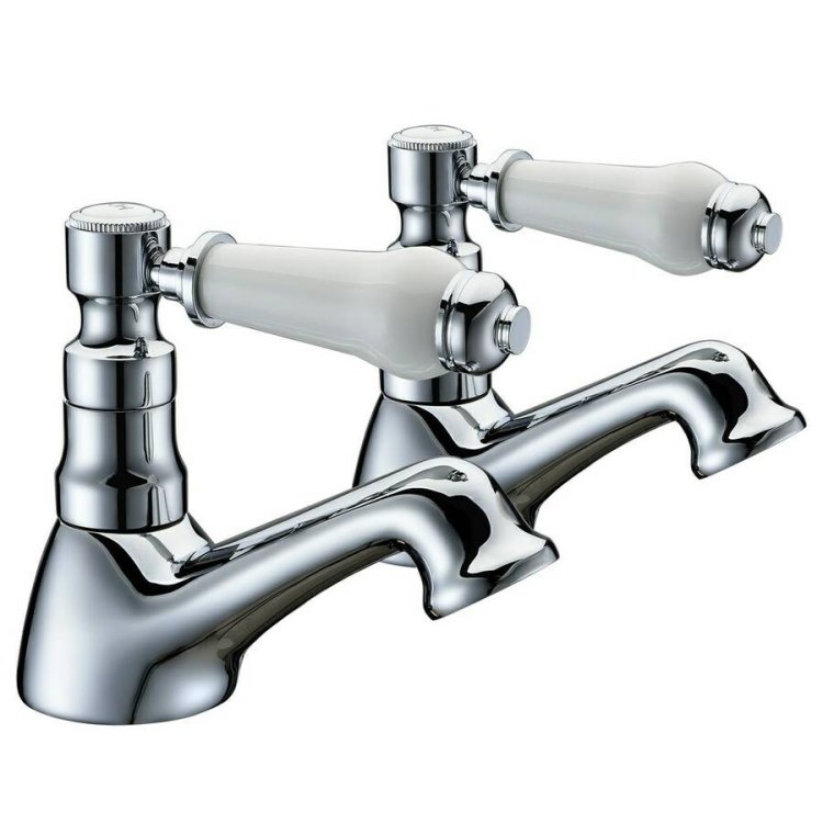 Ajax Brant Chrome Bath Pillar Taps