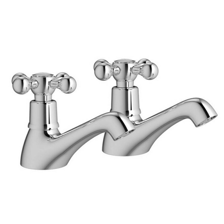 Ajax Stainforth Chrome Basin Pillar Taps