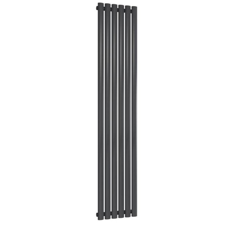 Reina Neva Vertical Anthracite Mild Steel Designer Single Radiator 1800 x 354mm