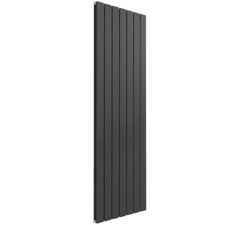 Reina Flat Vertical Anthracite Mild Steel Designer Double Radiator 1600 x 514mm