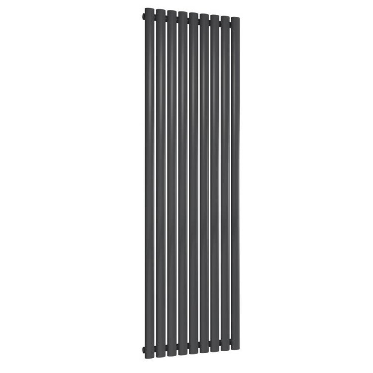 Reina Neva Vertical Anthracite Mild Steel Designer Single Radiator 1800 x 531mm