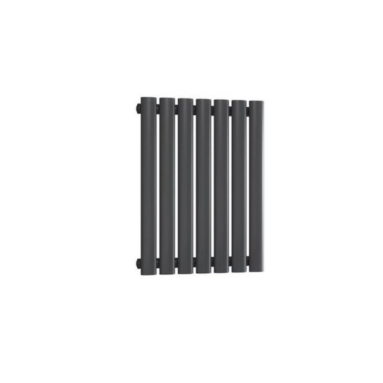 Reina Neva Horizontal Anthracite Mild Steel Designer Single Radiator 550 x 413mm