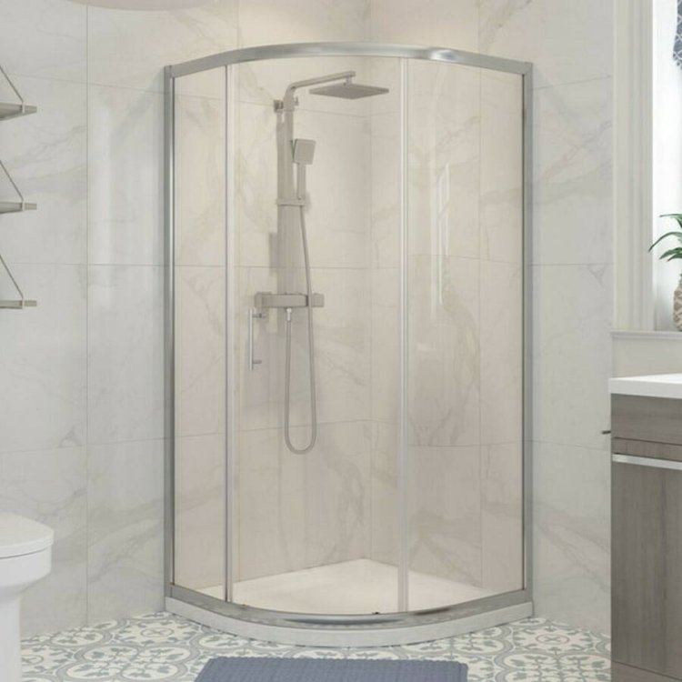 Ajax Keah 6mm One Door 800mm Quadrant Shower Enclosure in Chrome