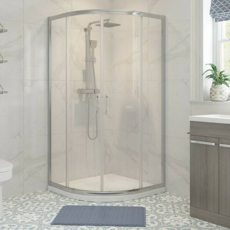 Ajax Keah 6mm Two Door 900mm Quadrant Shower Enclosure in Chrome