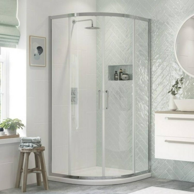 Ajax Tori 8mm Two Door 1000mm Quadrant Shower Enclosure in Chrome