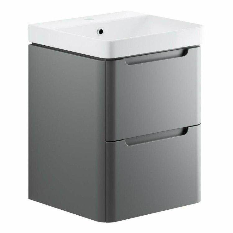 Ajax Ferriby 500mm Matt Grey Wall Hung Vanity Unit