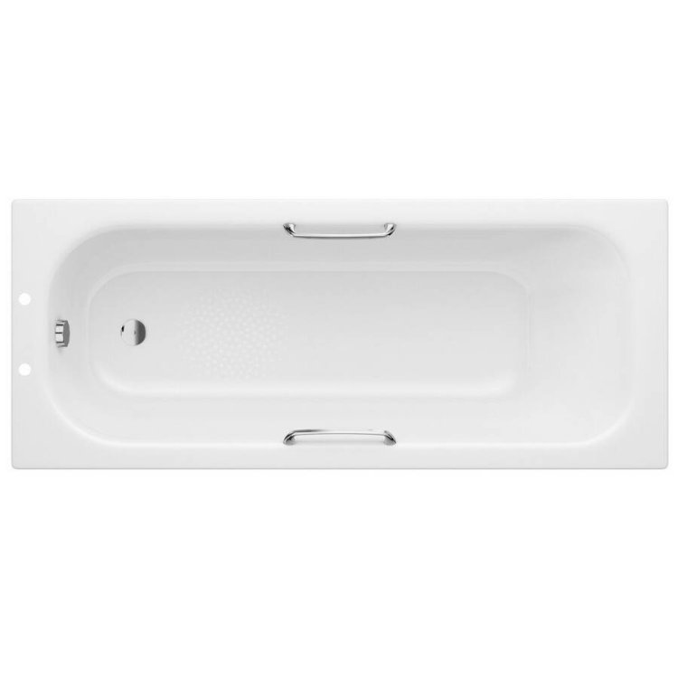 Ajax 1700 x 700mm Anti Slip Single Ended Steel Bath with Twin Grips