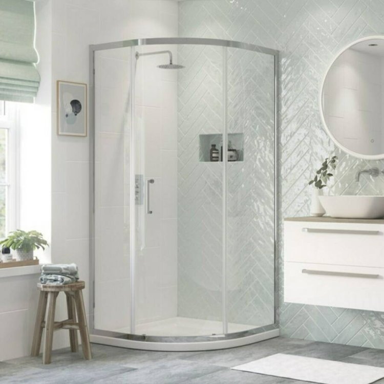 Ajax Tori 8mm One Door 800mm Quadrant Shower Enclosure in Chrome