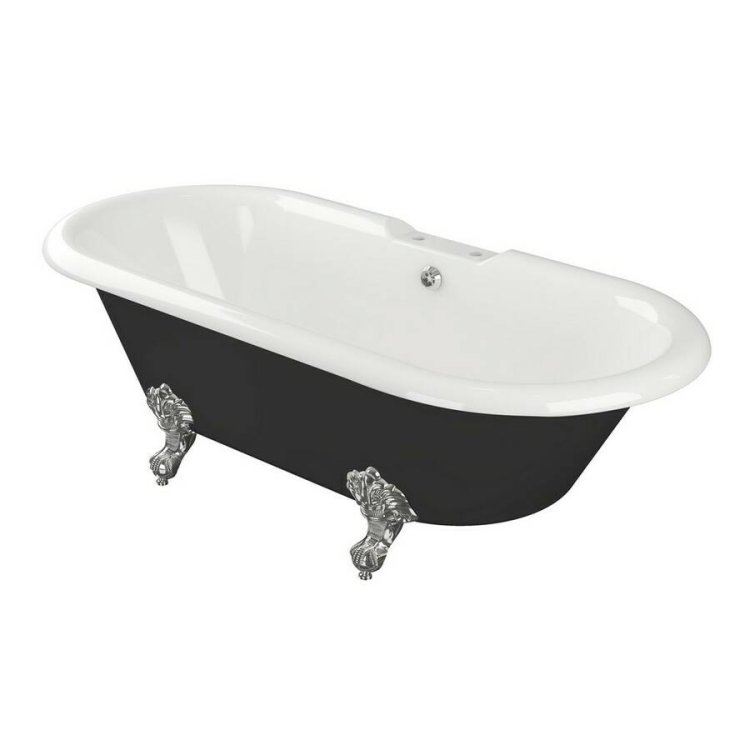 Ajax Anlaby 1690 x 740mm Black Freestanding Bath